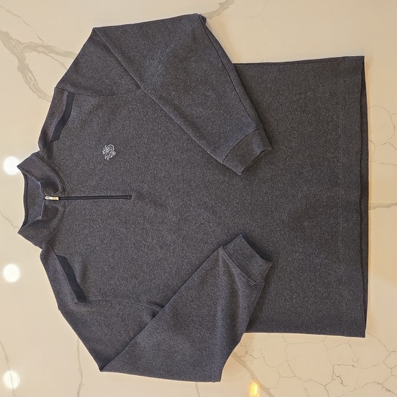 Nike Golf Dri Fit Mens 1/4 Zip Pullover Sweater Shirt Gray Black Size Large - Picture 1 of 13